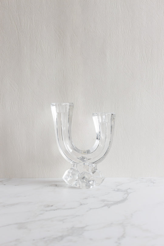 vintage vannes crystal candlestick