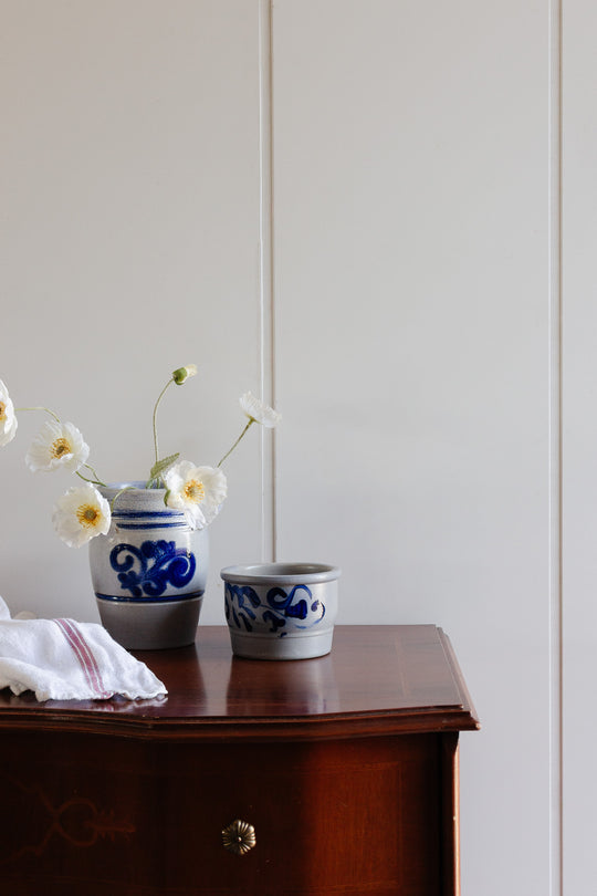 vintage german salt glazed planter