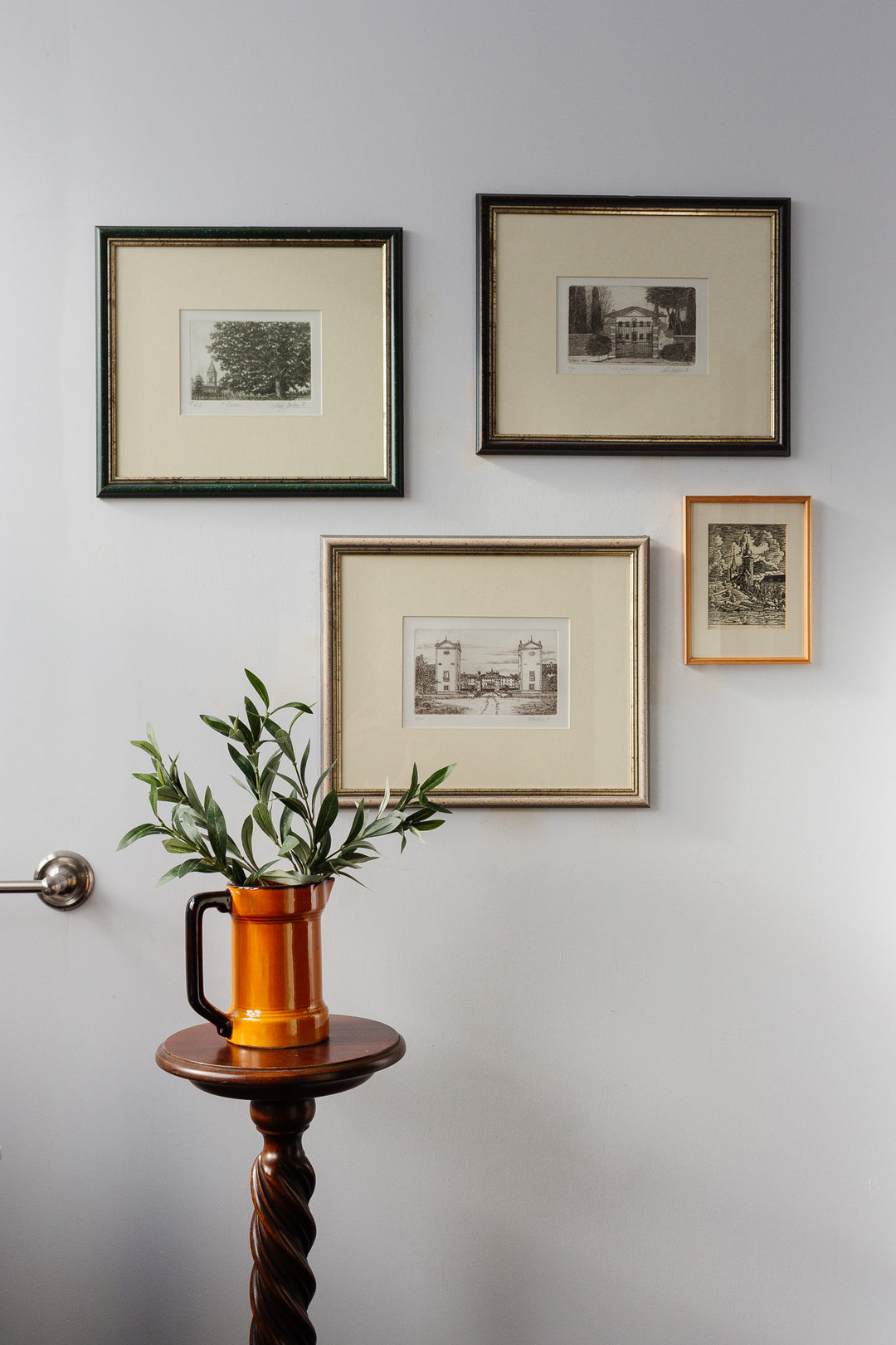 vintage french woodblock print  "la tenuta"