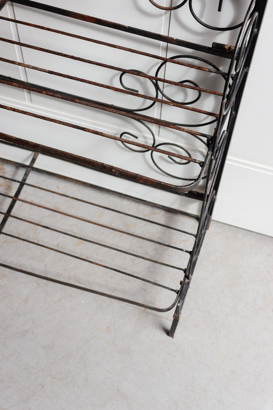 19th century wrought iron folding boulangerie stand
