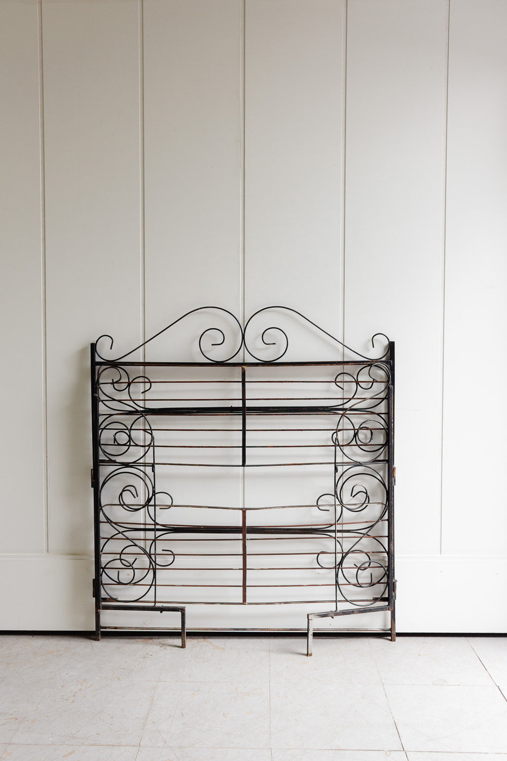 19th century wrought iron folding boulangerie stand