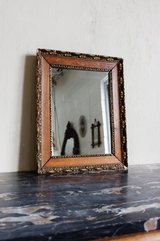 vintage french wood and plaster mirror
