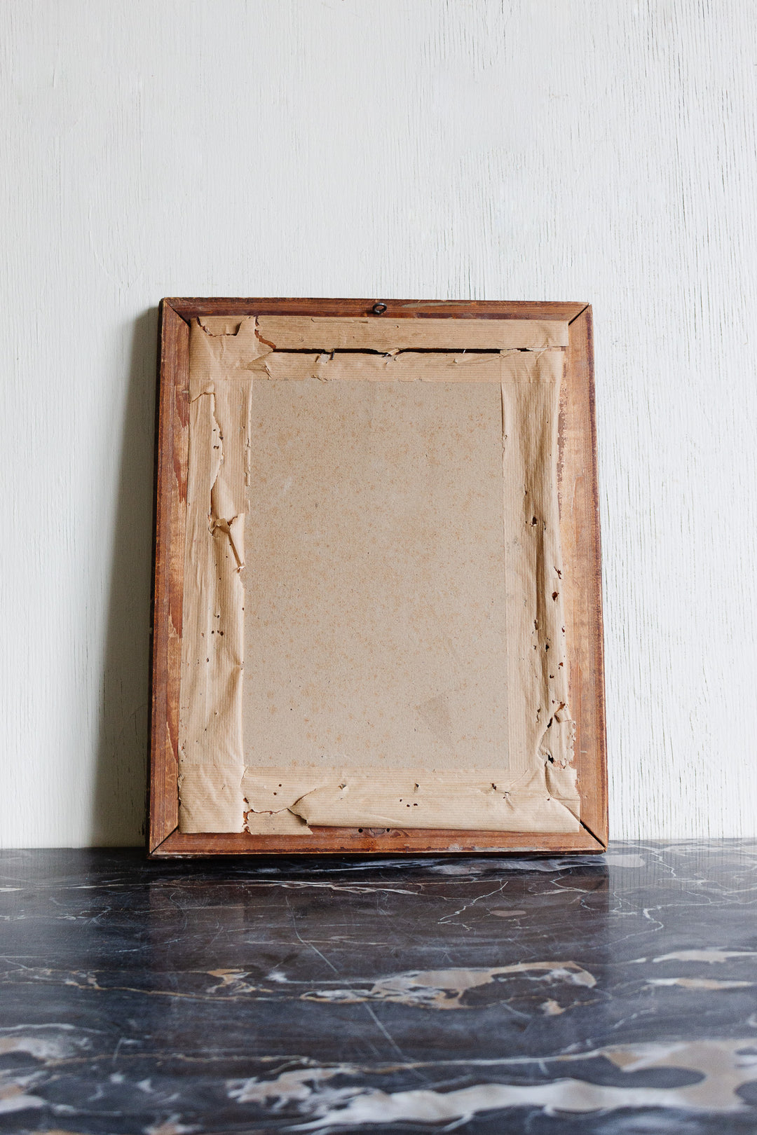 vintage french wood and plaster mirror