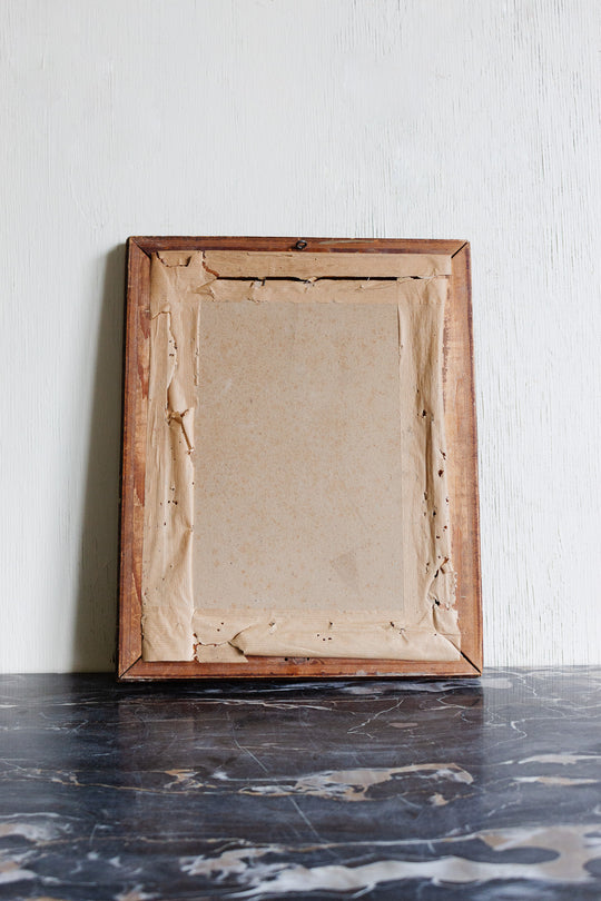 vintage french wood and plaster mirror