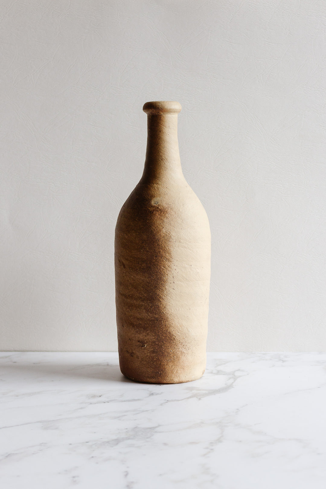 antique french stoneware "shadow" bottle