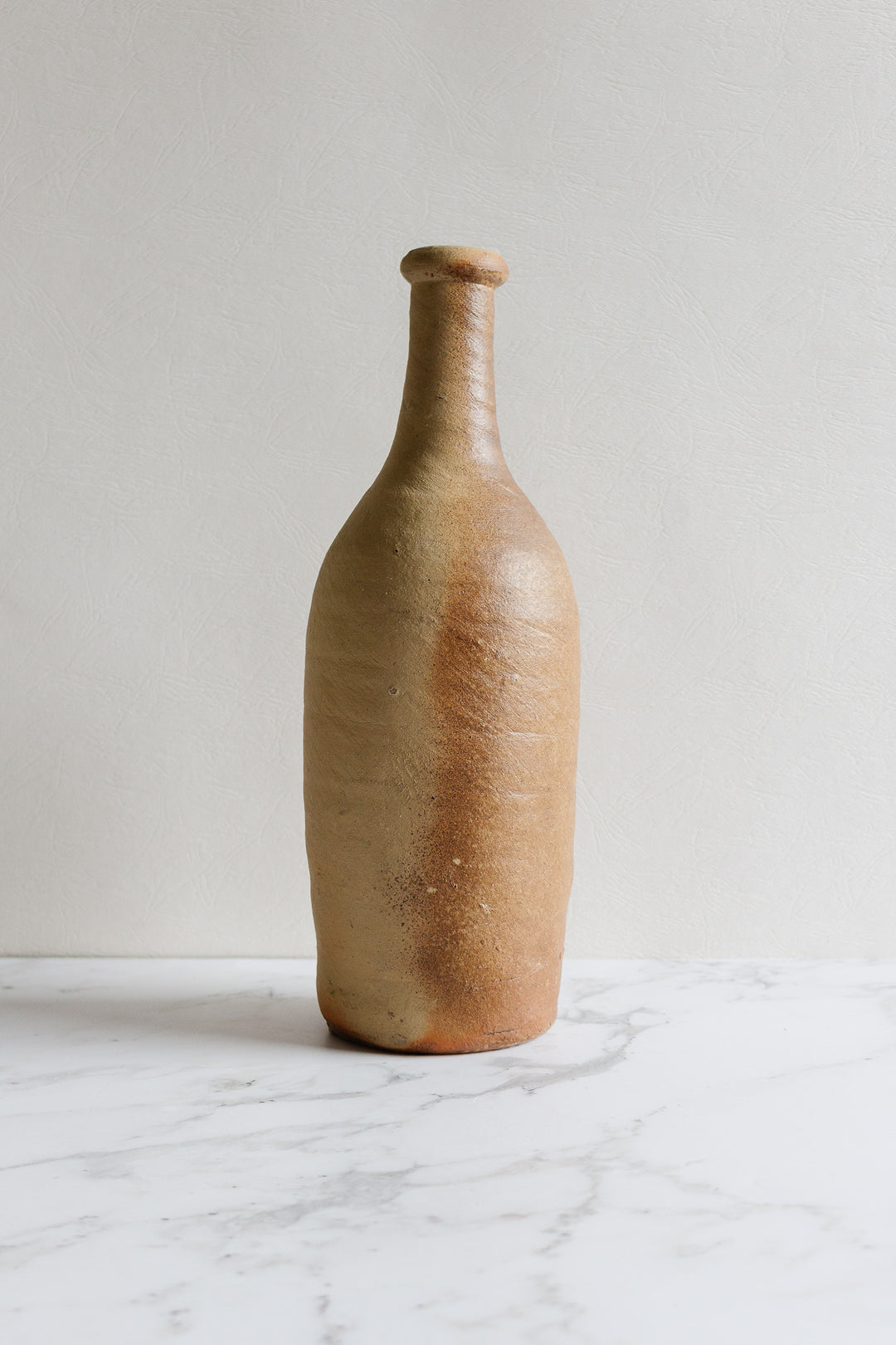 antique french stoneware "shadow" bottle