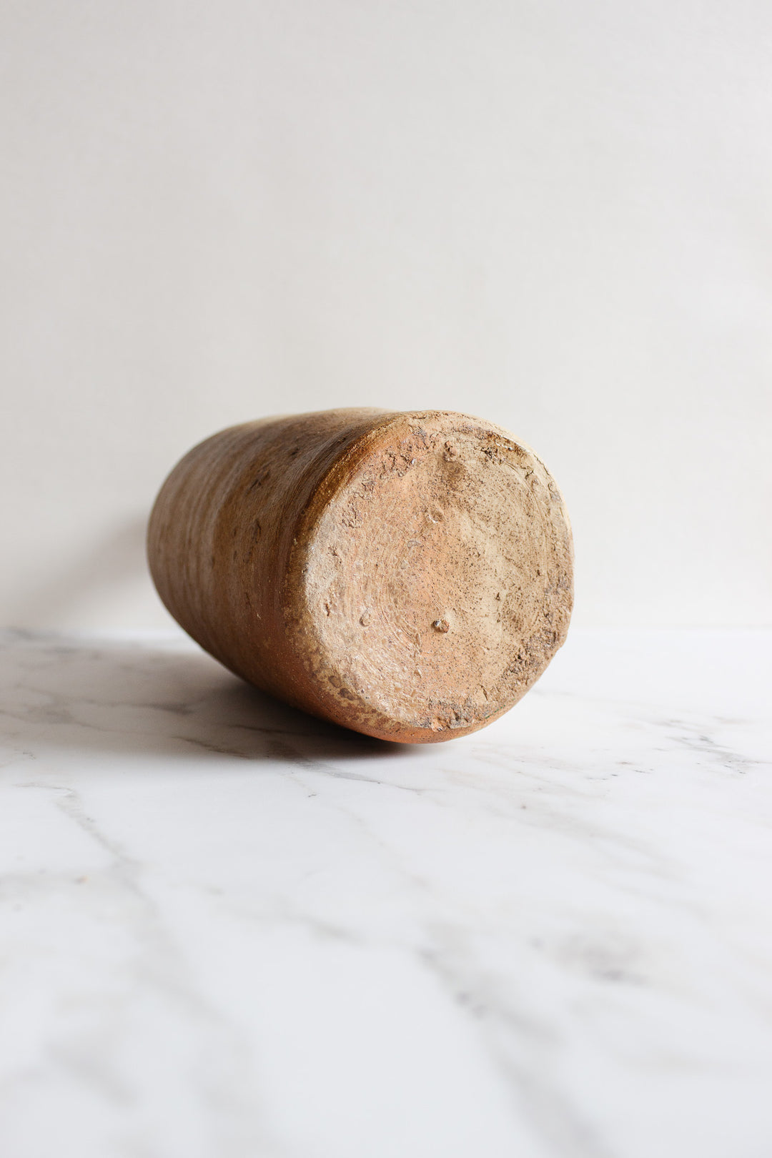 antique french stoneware "shadow" bottle