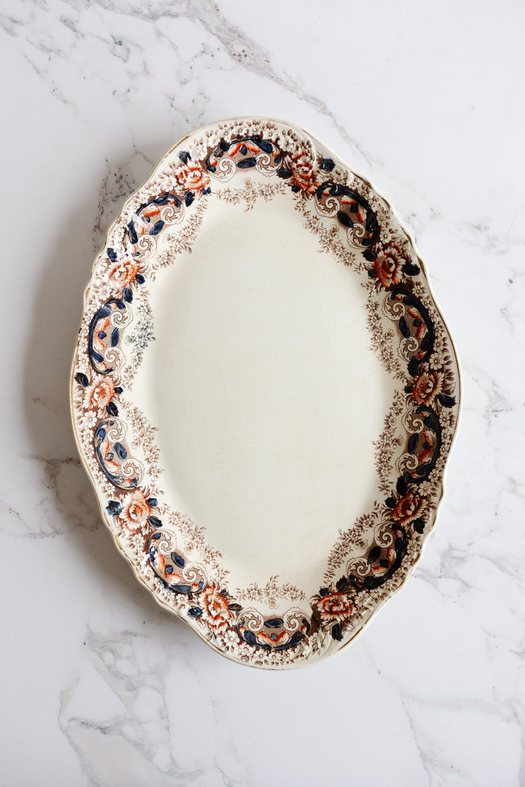 antique db & c "clarion" english extra large platter