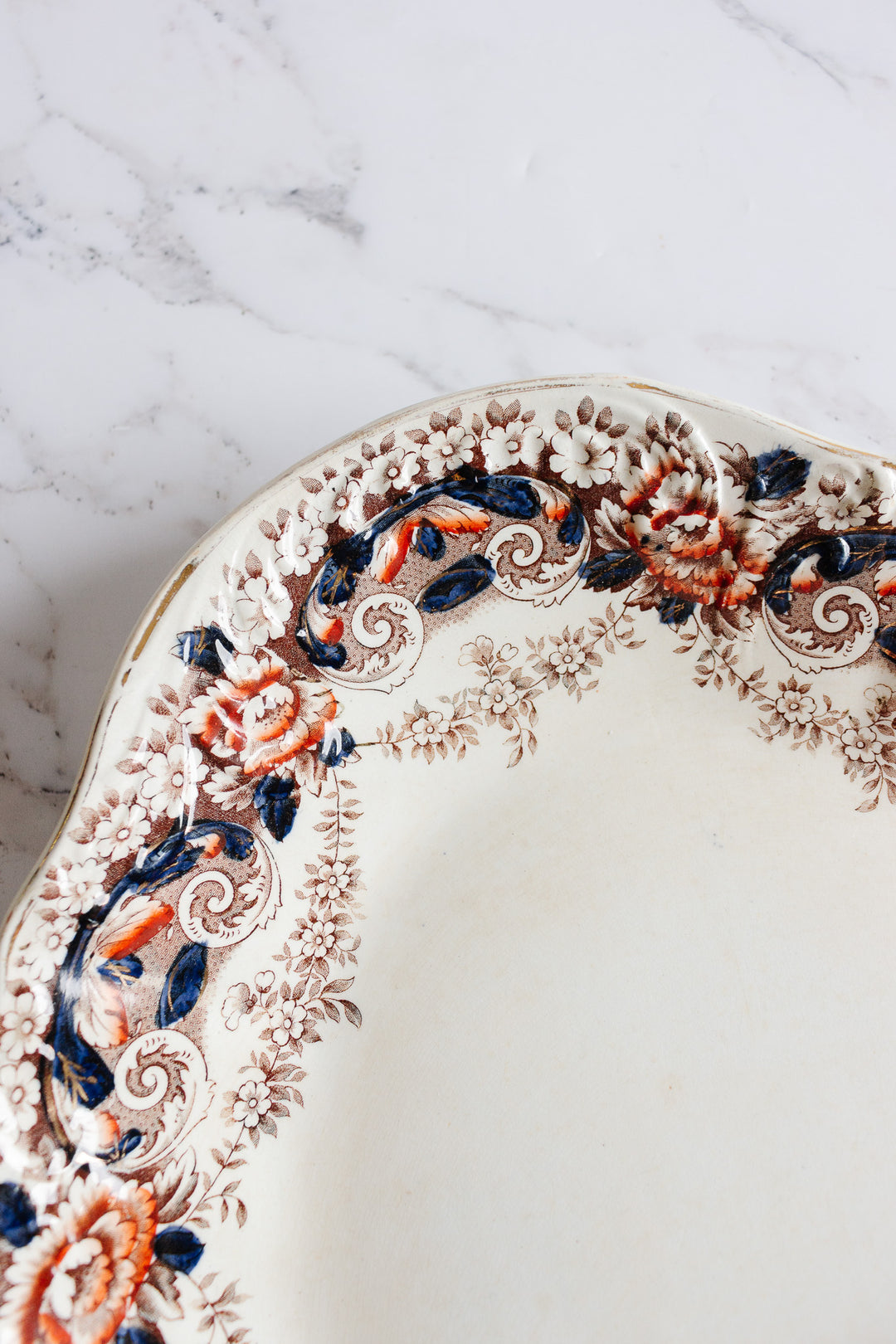 antique db & c "clarion" english extra large platter