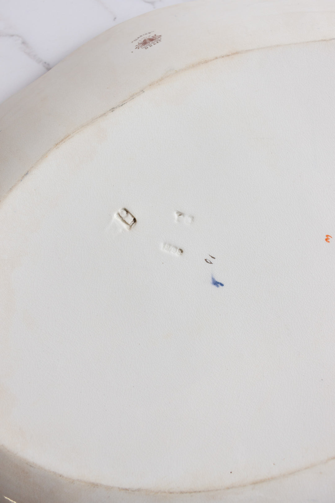 antique db & c "clarion" english extra large platter