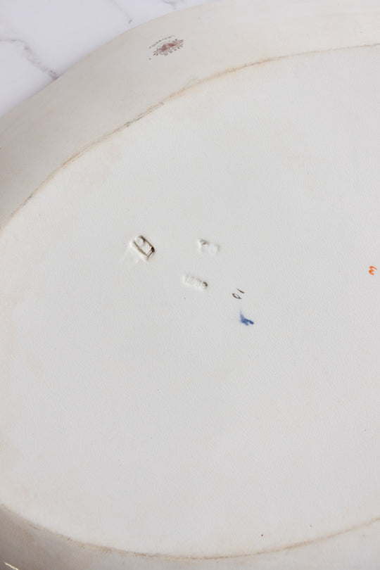 antique db & c "clarion" english extra large platter