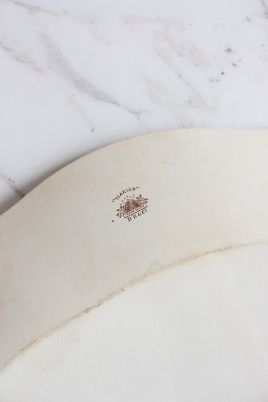 antique db & c "clarion" english extra large platter