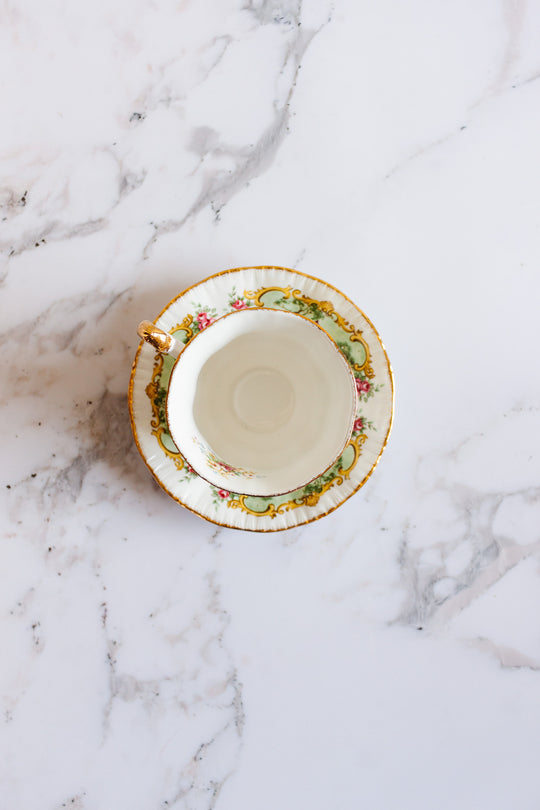 vintage paragon Chippendale teacup set of 6