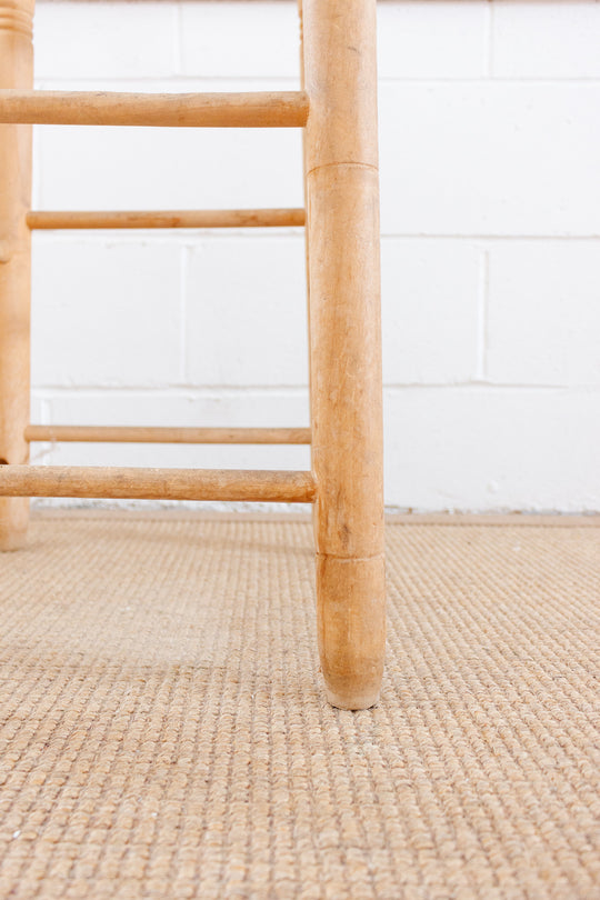 1960s French maple and rush stool