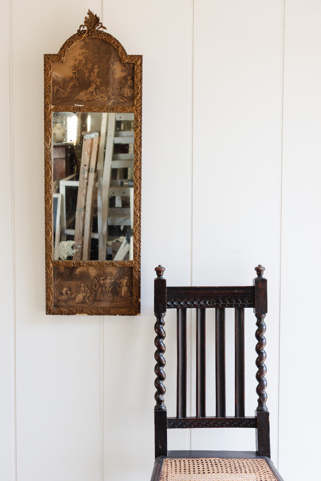 18th century french rococo trumeau mirror