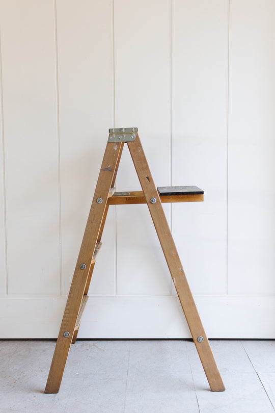 vintage wood painter's ladder