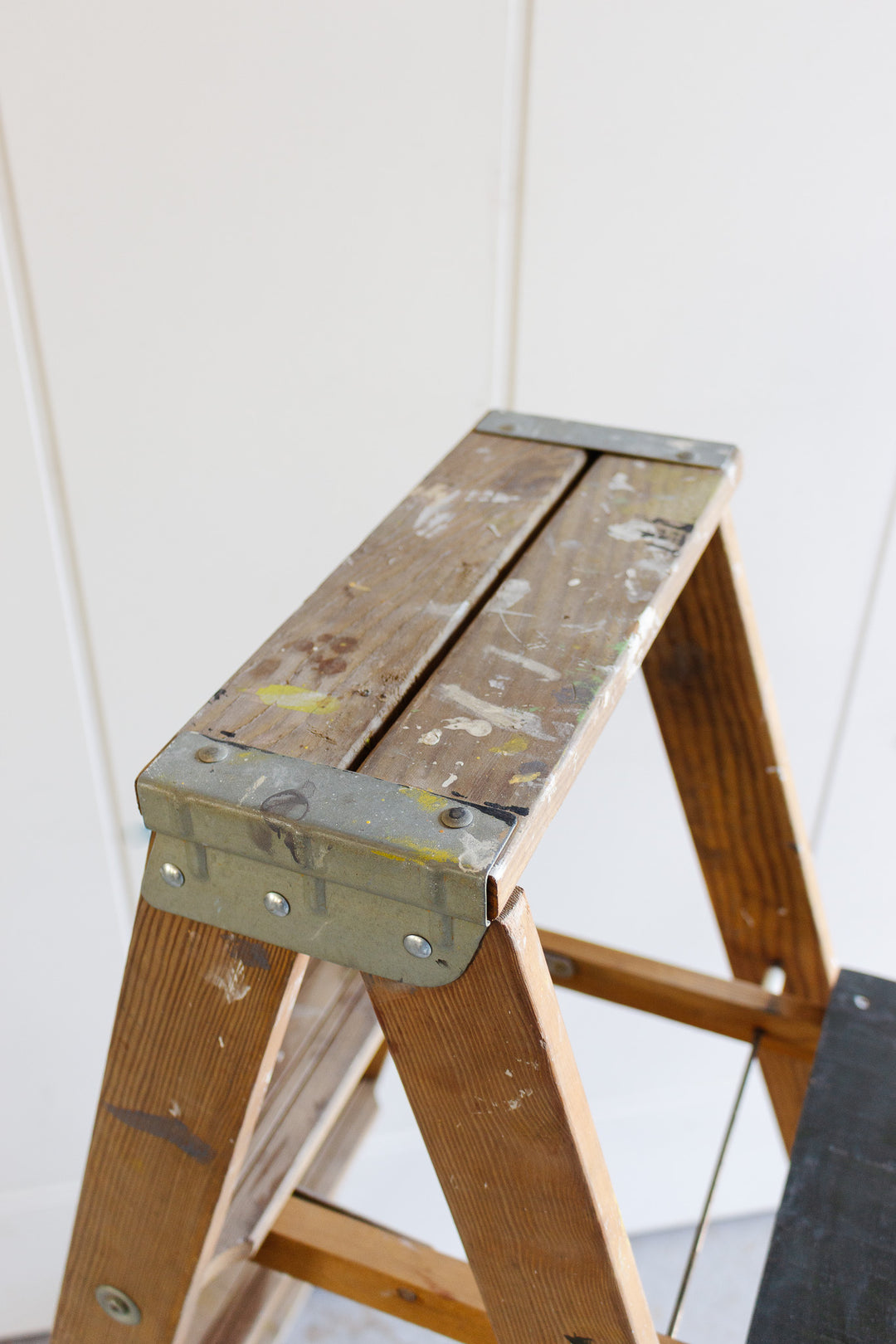 vintage wood painter's ladder