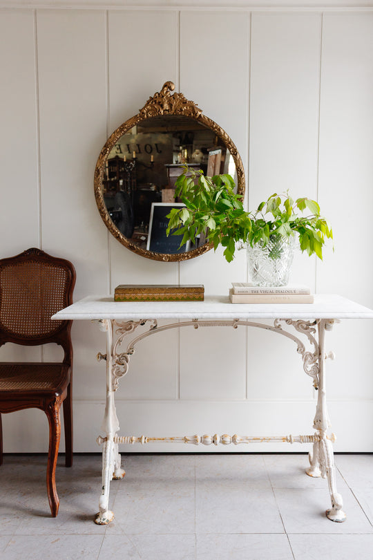 1930s french marble top bistro table