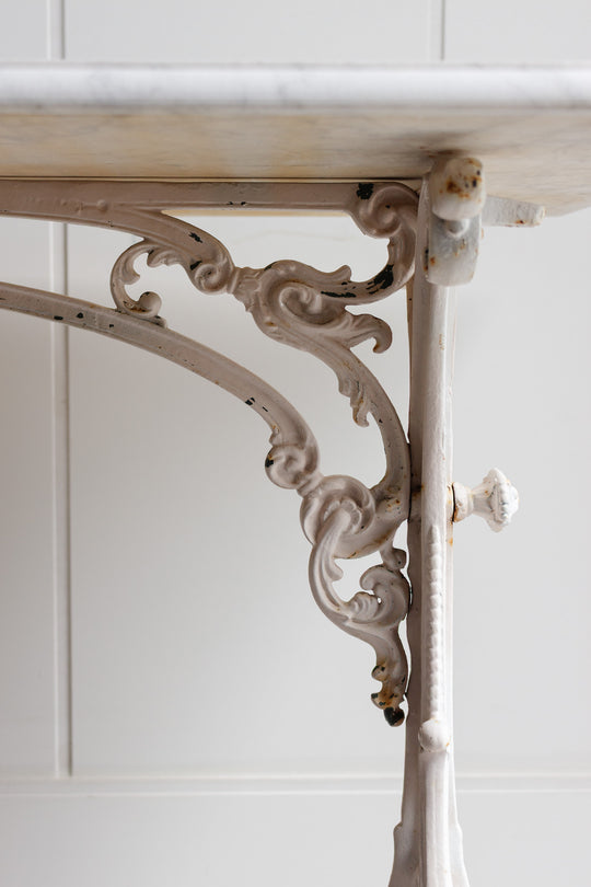 1930s french marble top bistro table