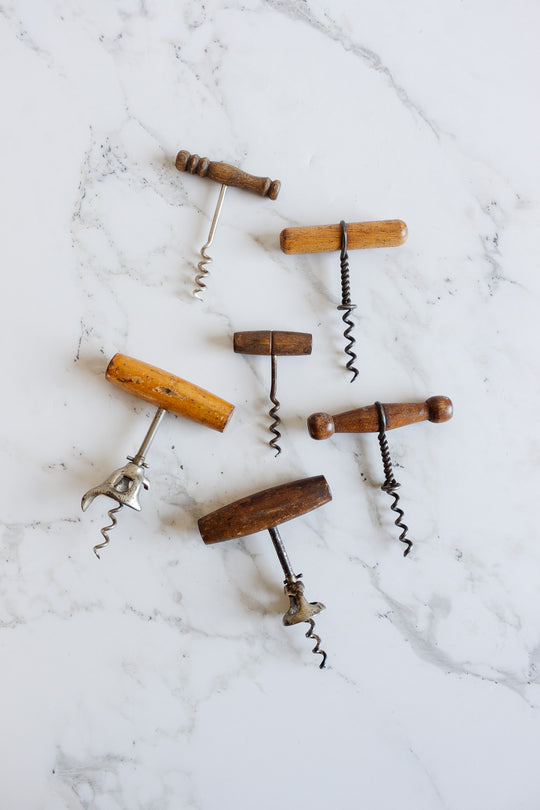 vintage french wood handled "tire bouchon"