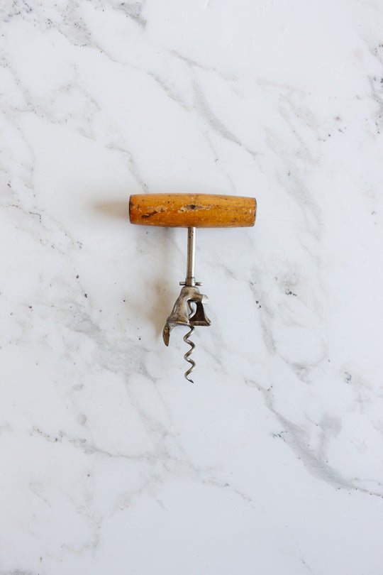 vintage french wood handled "tire bouchon"