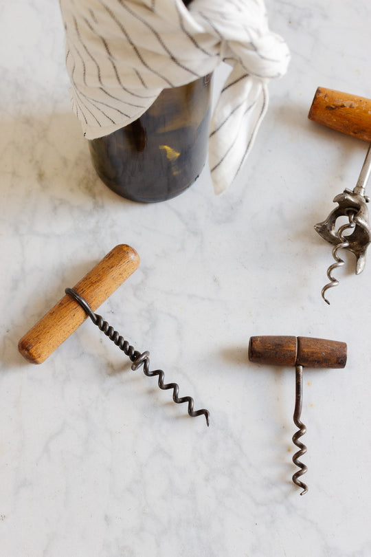 vintage french wood handled "tire bouchon"