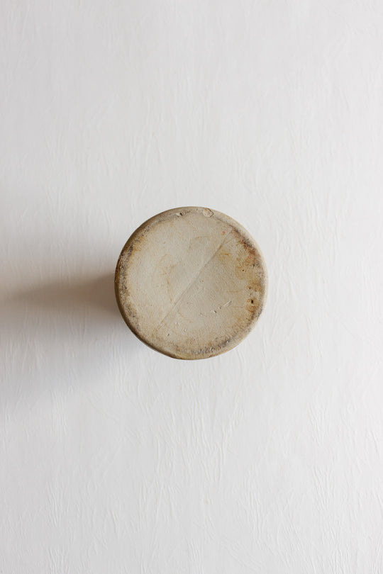 vintage french stoneware mustard jar with cork top