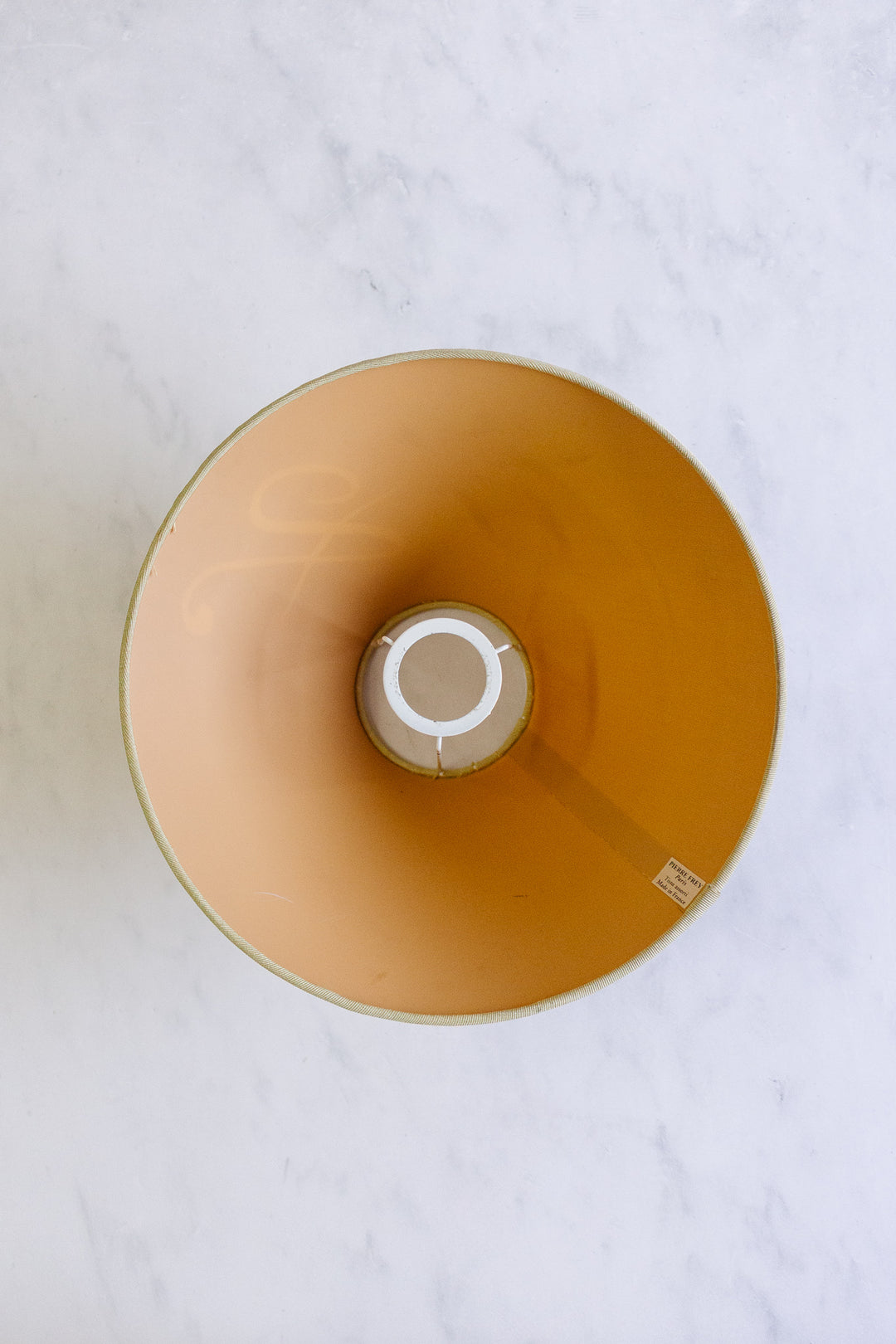 vintage Pierre Frey monogrammed "A" lampshade