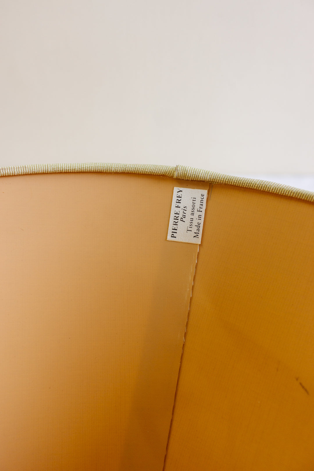 vintage Pierre Frey monogrammed "A" lampshade