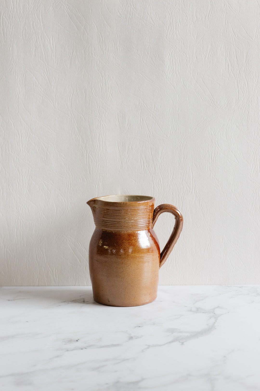 vintage french stoneware pitcher