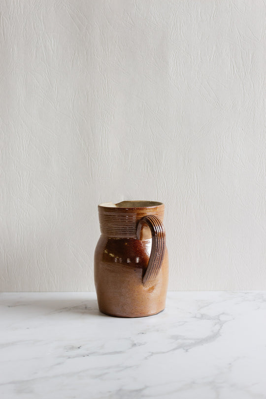 vintage french stoneware pitcher