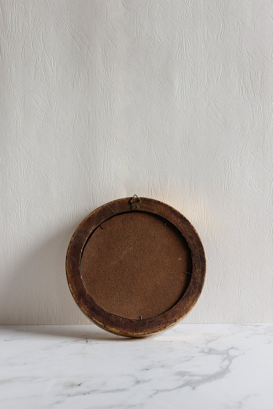 vintage italian gilt florentine round mirror