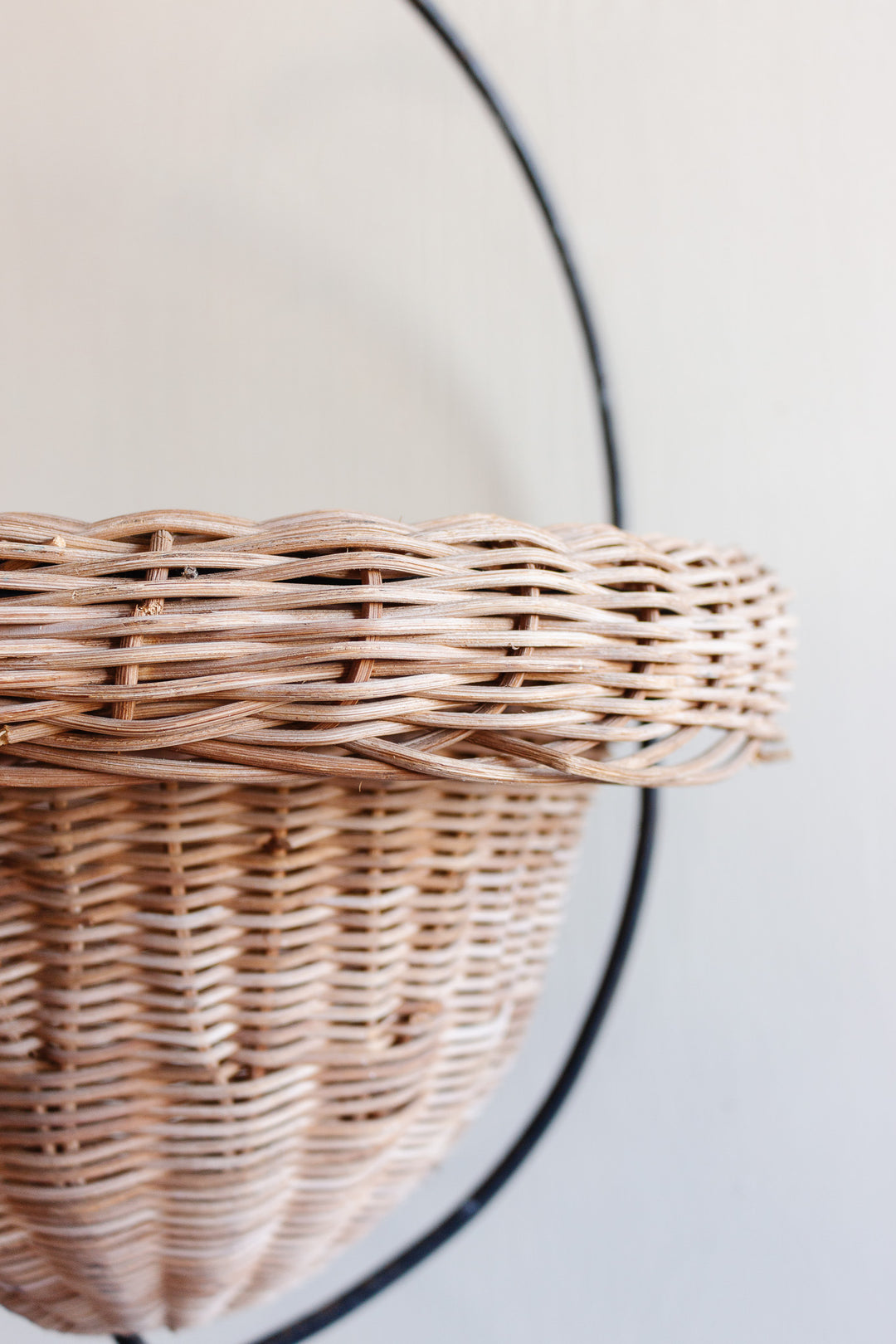 vintage french wicker and wrought iron “couturier” basket