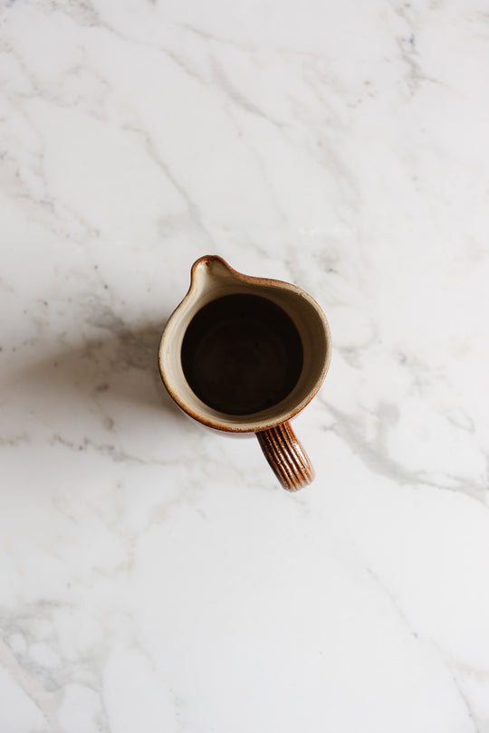 vintage french stoneware pitcher