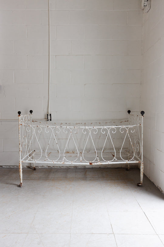 antique french iron daybed