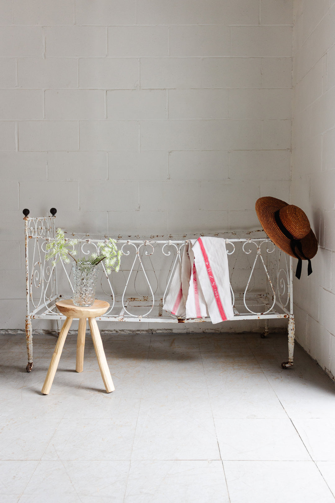 antique french iron daybed