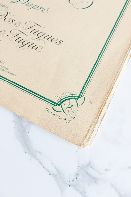 1930s french "oeuvres complètes par orgue" music score