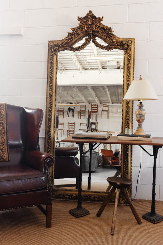 antique Italian Rococo floor mirror