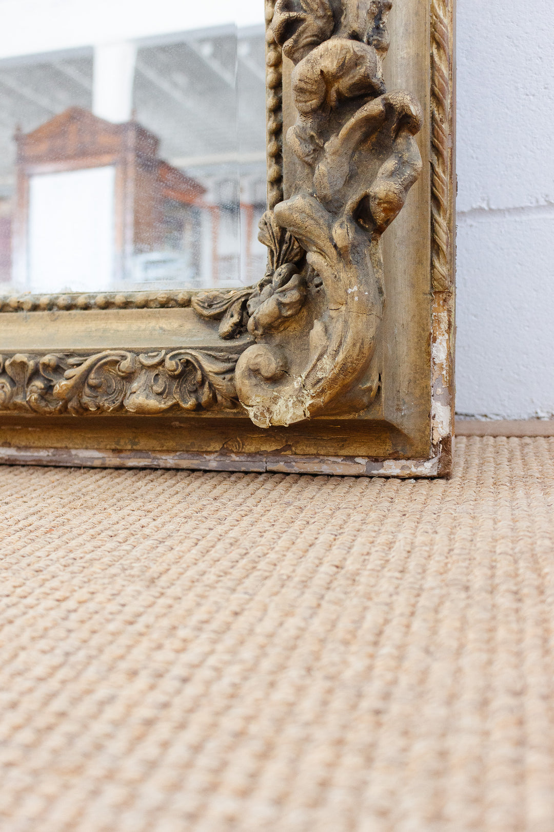 antique Italian Rococo floor mirror