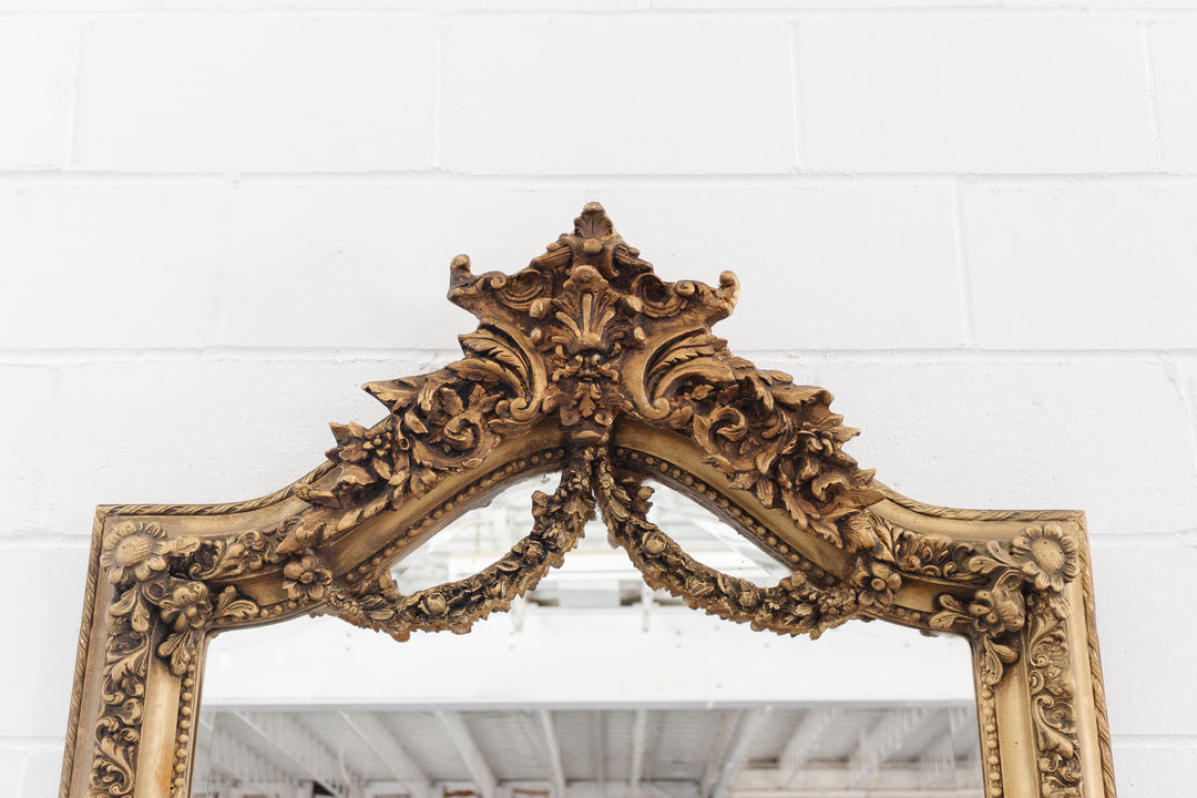 antique Italian Rococo floor mirror