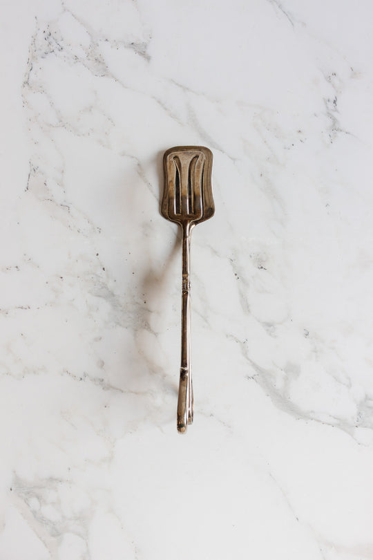 vintage french silverplate serving tongs