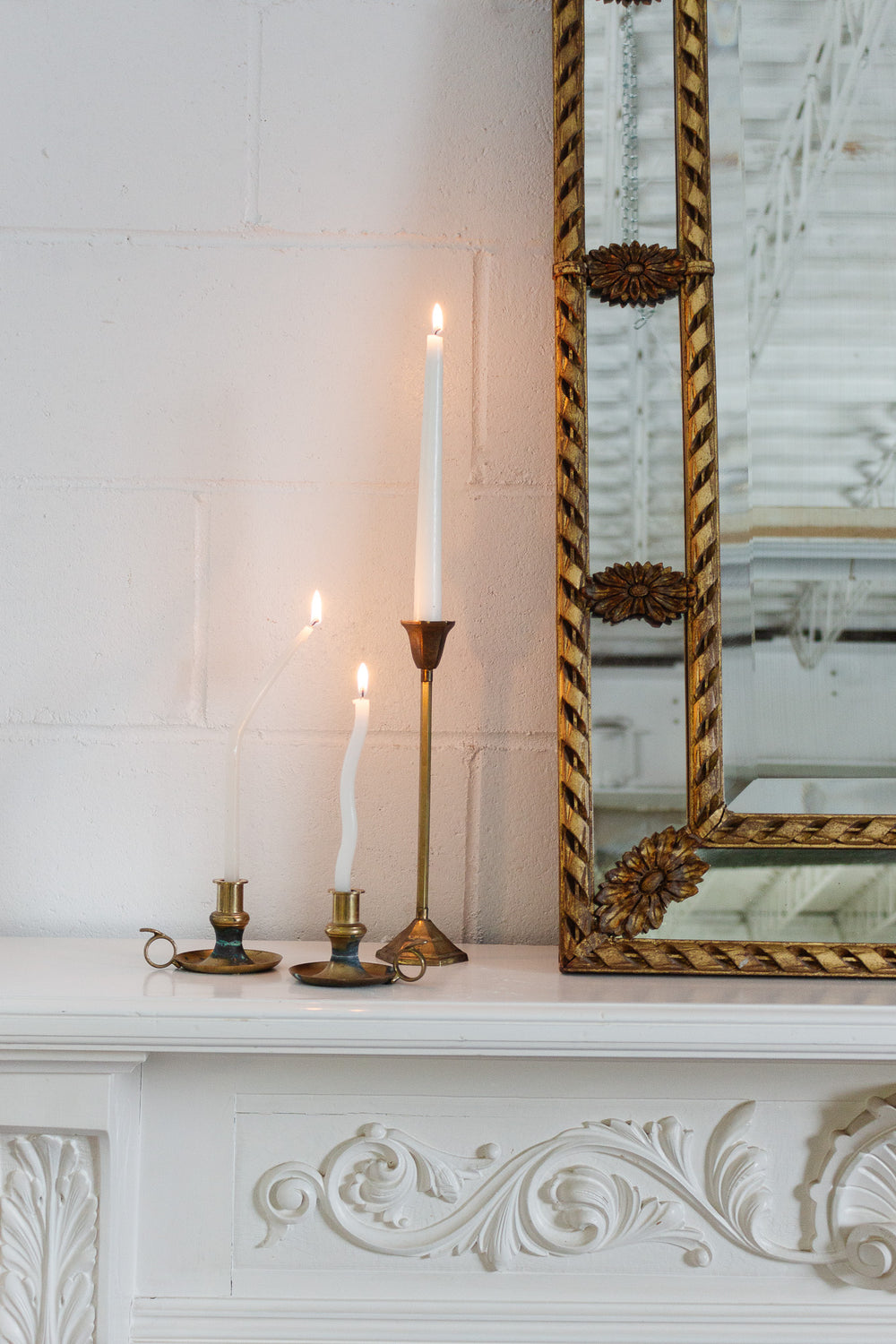 1930s slender art deco candlestick