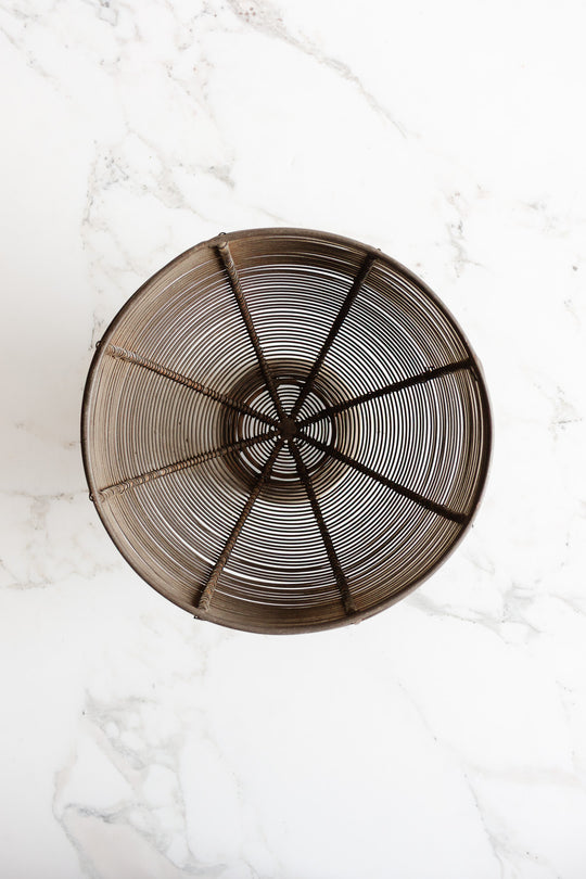 vintage french wire compote or planter