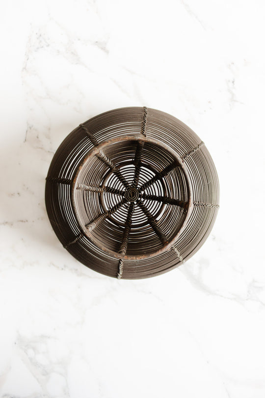 vintage french wire compote or planter