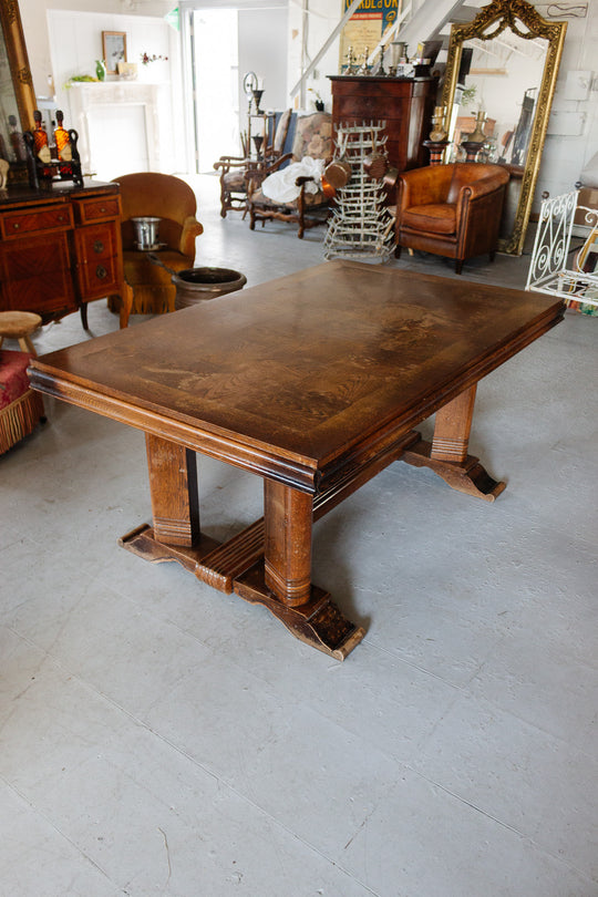 vintage french wood château dining table