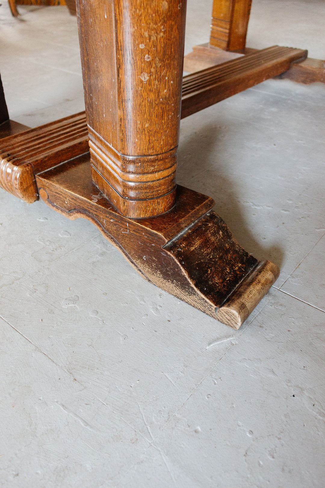 vintage french wood château dining table