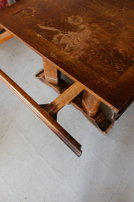 vintage french wood château dining table
