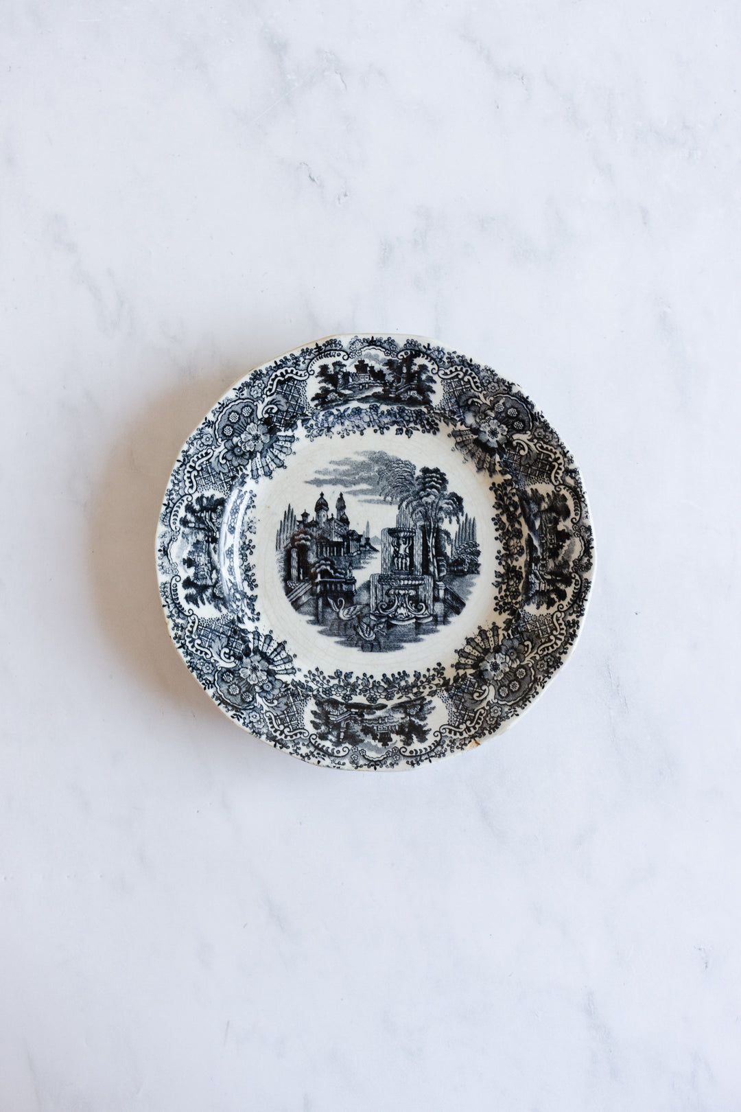 antique Cartuja of Seville transferware plate