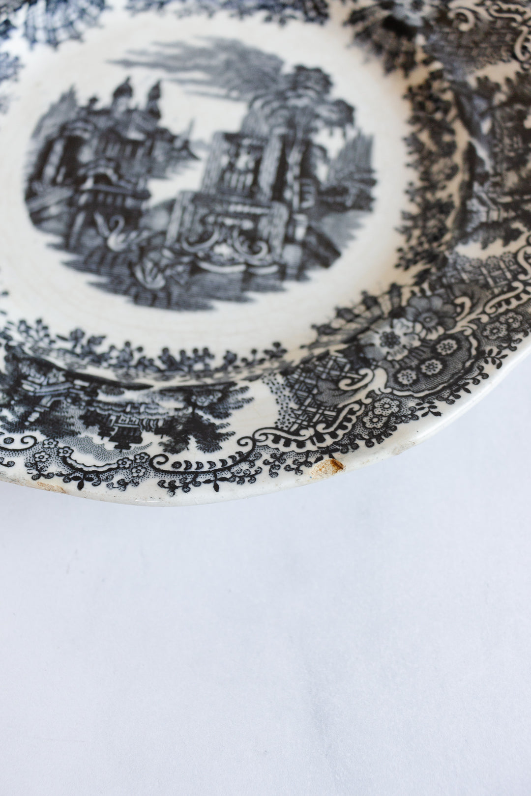 antique Cartuja of Seville transferware plate