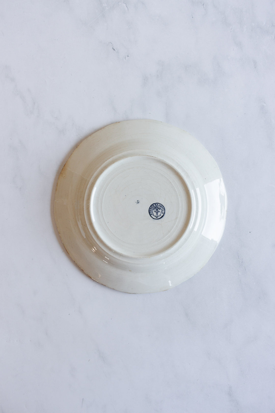 antique Cartuja of Seville transferware plate